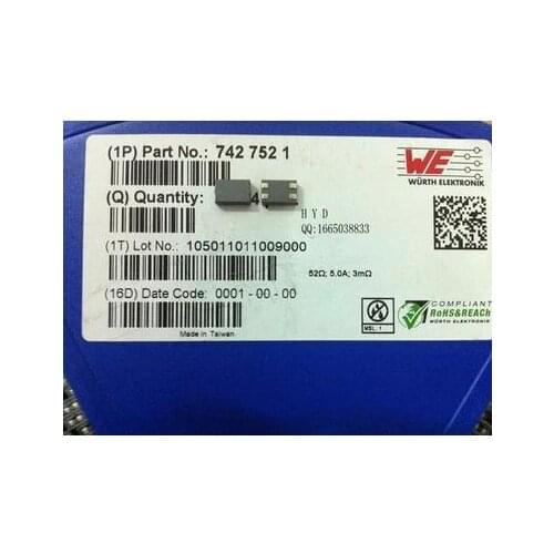 WE manufacturers EMI Filter Beads, Chokes & Arrays 7427521 100MHZ 34R 5A