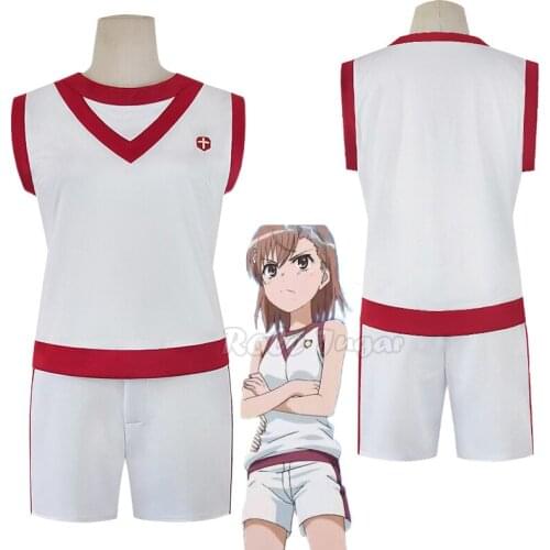 A Certain Scientific Railgun Cosplay Misaka Mikoto Costume Japanese Anime Cosplay Kongou Mitsuko Sportswear Suit Vest Pants