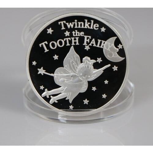 Tooth Fairy Commemorative Silver Coin Children Baby Teeth Growth Gifts Souvenir Art Crafts Decoration collection