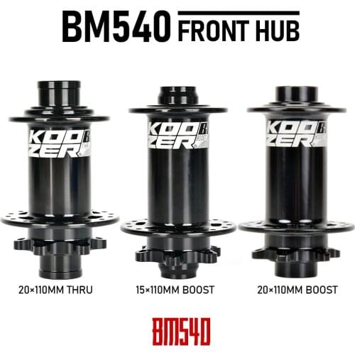 KOOZER BM540 front bicycle hub FR/AM/DH Mountain Bike Hub BOOST or Thru 110*20MM 32 hole 110x15MM 2 sealed bearings