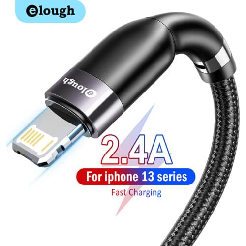 Elough USB Cable For iPhone Charging Lighting Cable Wire For iPhone 11 12 13 Pro Max X XS 8 7 Plus 2021 Fast Charger Data Cables