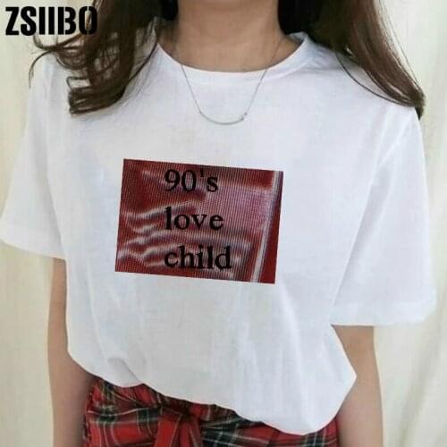 Women Print shirt clothes vintage cool Personality Harajuku Loose Tops Clothing T-Shirt dropshipping clothing sleeve jersey