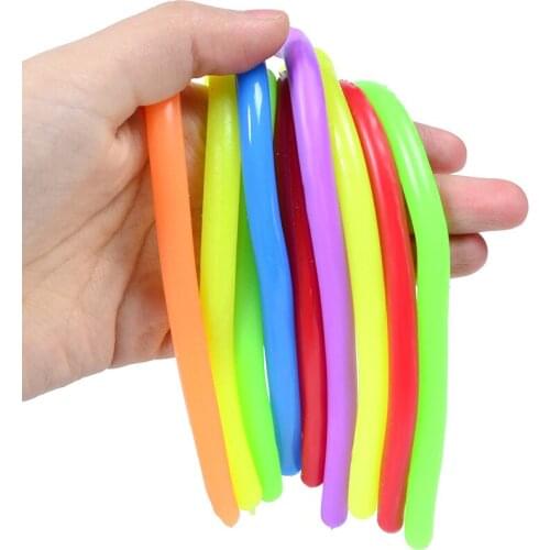 1/3/5Pcs TPR Elastic Noodles Colorful Stress Reliever Toy Vent Noodles Antistress Hand Adult Children Squeeze Sensory Toys Gift