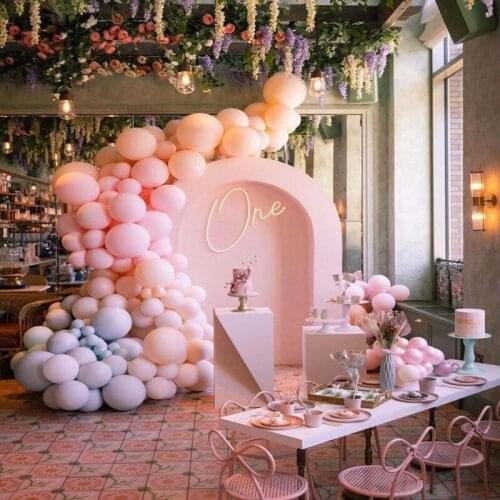 1set Macaron Rose Gold Wedding Decoration 18inch White Balloons Latex Balloon Garland Home Decor for Birthday Party Baby Shower