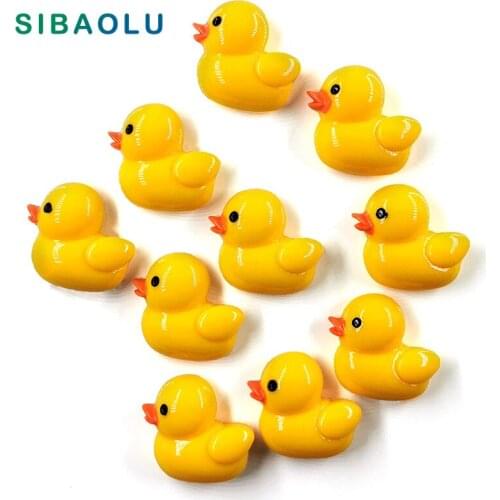10pcs Yellow Duck Resin Refrigerator Fridge Magnet Cartoon Model Whiteboard Sticker Home DIY Decoration Kitchen Accessories