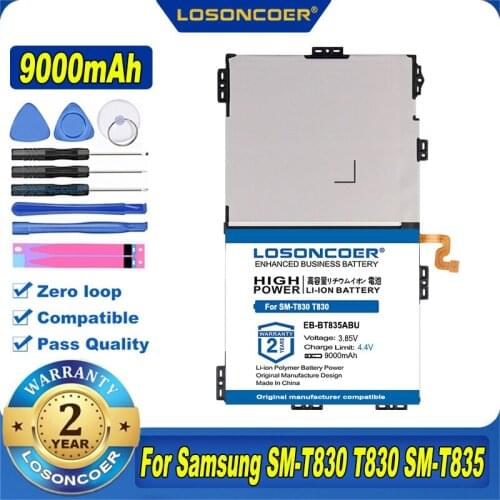 100% Original LOSONCOER 8500mAh EB-BT835ABU Tablet Battery For Samsung Galaxy Tab S4 10.5 SM-T830 T830 SM-T835 T835