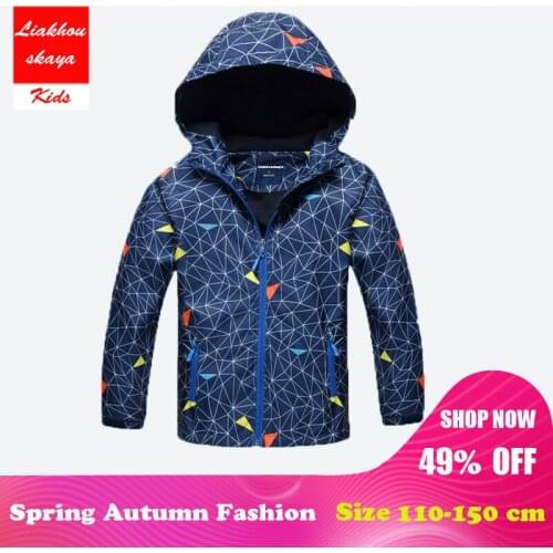 Liakhouskaya 2018 New Style Fashion Kids Childrens Sport Running Jacket Coat Boys Windproof Outerwear Windbreaker Boy Clothes