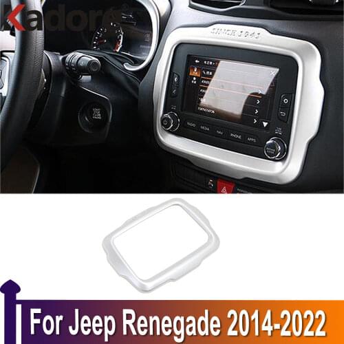 For Jeep Renegade 2014-2018 2019 Accessories ABS Matte Center Console Control Panel Cover Trim Inner Decoration Sticker Frames