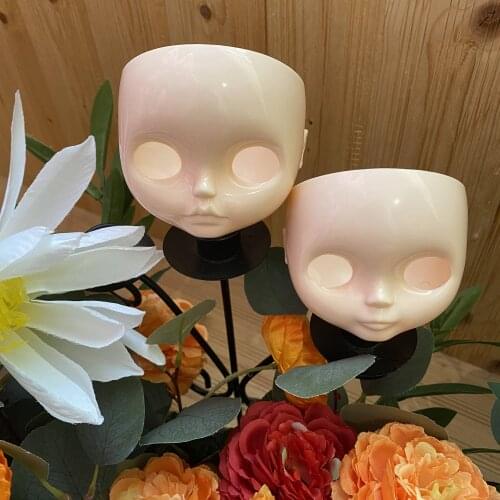 NBL Blyth Doll Accessories for DIY Custom Doll Blyth, BJD Body Dome and Scalp Face without Makeup Eyes with Screws T-bar
