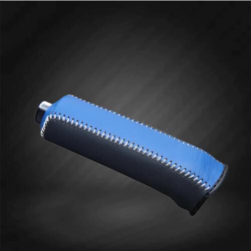 Car Hand Brake Covers Top Layer Leather Case for Kia Carens 2013 Handbrake Grips Cover Auto Genuine Leather Handbrake