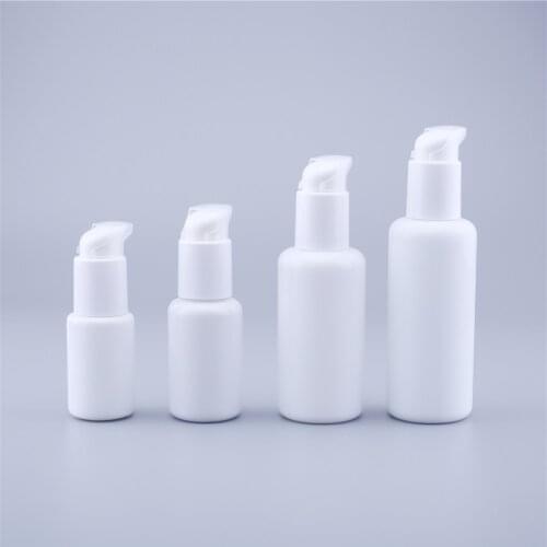White Glass Emulsion Refillable Ointment Bottles Empty Cosmetic Jar Pot Eye Shadow Face Cream Container 30ml 50ml 100ml 120ml