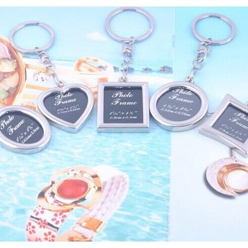 FREE SHIPPING BY DHL 200pcs/lot 2015 New Zinc Alloy Photo Frame Keychains Novelty Blank Photo Keyrings