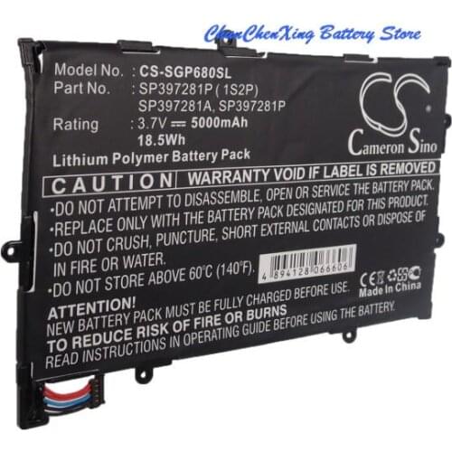 Cameron Sino 5000mAh Battery SP397281A, SP397281P, SP397281P ( 1S2P) for Samsung GT-P6810, P6800, SCH-I815, For Verizon SCH-I815