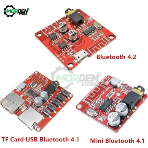 DC 3.7-5V MP3 Mini Bluetooth 4.1 4.2 Decoder Board Lossless Car Speaker Audio Amplifier Board TF Card USB Stereo Receiver Module