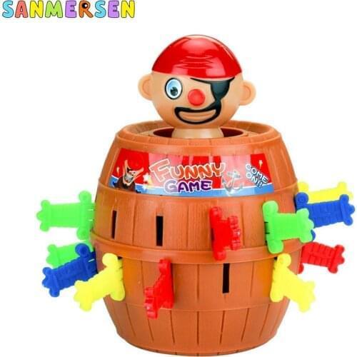 Kids Funny Toys Pirate Barrel Novelty Game Toys for Children Lucky Stab Pop Up Toy Party Game Pirate Bucket Plastic Toys For Kid