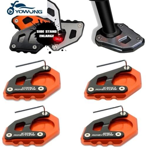 For Adventure 1290 1050 1090 1190 Adventure Aluminum Motorcycle Side Stand Enlarger Kickstand Enlarge Plate Pad Accessories