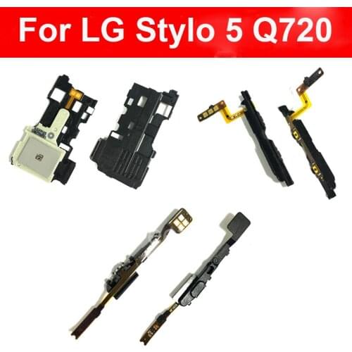 Power Volume Flex Cable For LG Stylo 5 Q720 Loud Speaker Buzzer Flex Ribbon Repair Replacement Parts