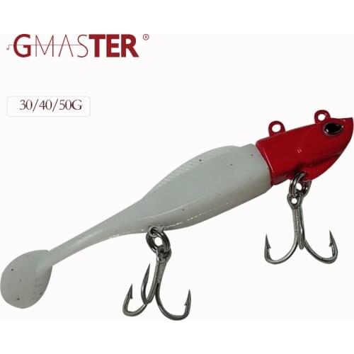 GMASTER Fishing Head Jigging 30G/40G/50Gjig Head Hook with Soft Lure