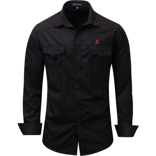 3XL Mens Long Sleeve Cardigan Lapel Cotton Tops Spring Autumn Outdoor Climbing Hiking Training Sports Tactical Military Shirts