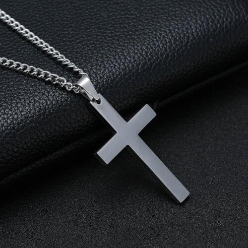 316 Stainless Steel Hot Inverted Cross of St Peter Necklaces For Men Women Punk Rock Inverted Cross Necklace Jewelry Gift