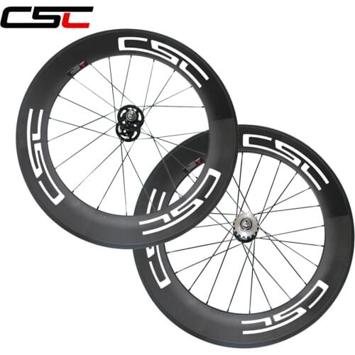 CSC Track Wheels 23mm Width 88mm Tubular Carbon fixed gear bicycle wheelset