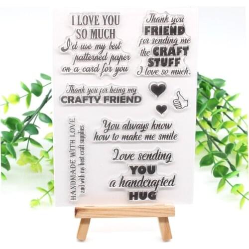 Love Transparent Clear Silicone Stamps for DIY Scrapbooking/Card Making/Kids Christmas Fun Decoration Supplies