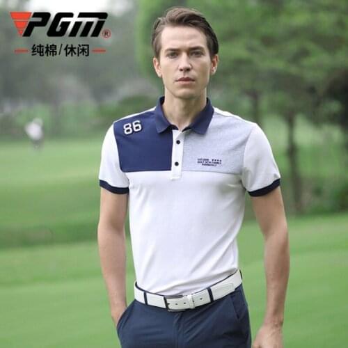 PGM Golf Men Short Sleeve T-Shirts Summer Clothing Match Ball Suit Mens Polo Shirt Breathable YF258 Wholesale