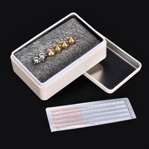 3D Printer Nozzle Brass/Stainless Steel& Aluminum Throat & Connector For M7 Thread J-Head MK10 With Case Full Size