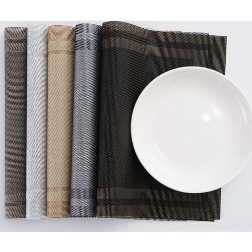 Pvc Placemat European Non-slip Heat Insulation Table Mat Dustproof, Non-slip Easy To Clean Simple Light Luxury Table Placemat
