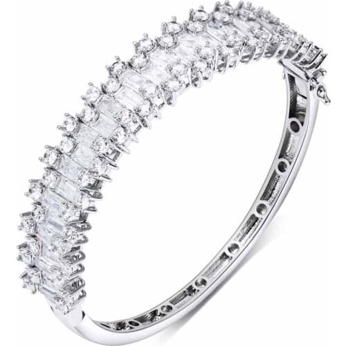 New Women Fashion bangles Made with Cubic Zirconia Wedding Bangles Bridal Jewelry