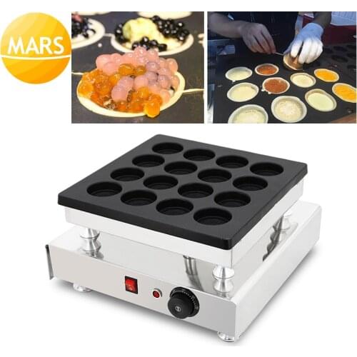 MARS 16 Holes Red Bean Cake Oven Commercial Telur Burger Maker Hamburger Grill Machine Non-stick Red Bean Iron Plates Baker
