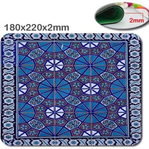 Arab green carpet pattern custom fast printing professional non-slip lasting comfortable durable creative mode optical mouse pad