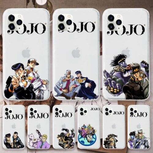 JoJo Bizarre Adventure Phone Case Transparent for iPhone 11 12 Mini Pro MAX . If you choose other models, please leave message