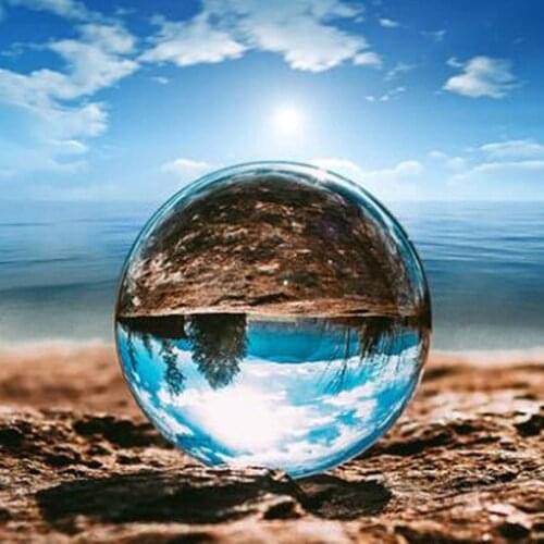 Clear Glass Crystal Ball Healing Sphere Photography Props Gifts New Artificial Crystal Decorative Balls Lensball Decor Gift
