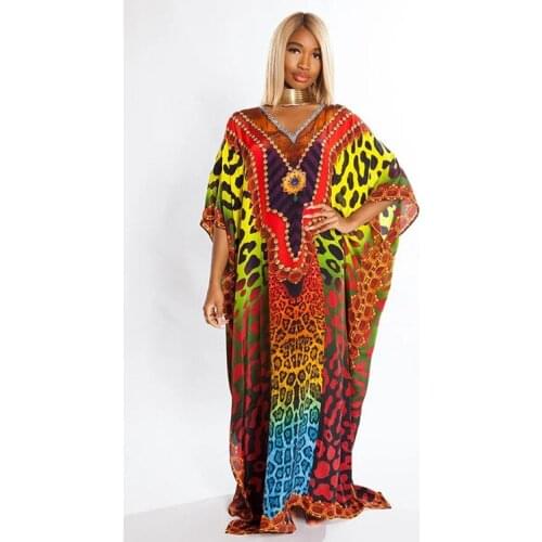 Salida De Playa Mujer 2020 Sexy Beach Cover Up Pareo Large Bathing Suit Coverup Swimwear Kaftan Dress Tunic Salida Leopard Print