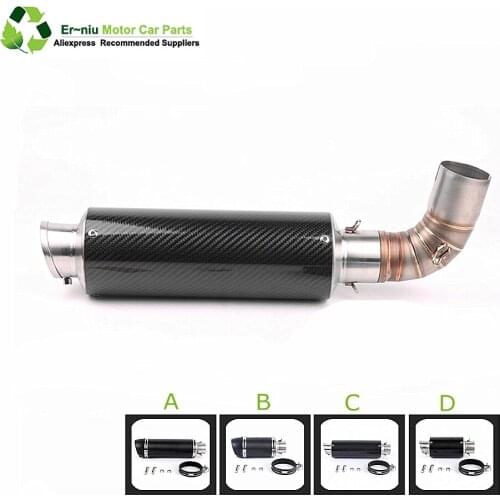 E-mark Motorcycle Full System Exhaust Muffler Esape Middle Link Pipe Slip On For Honda CB1000R CB 1000R 2008 to 2017 years