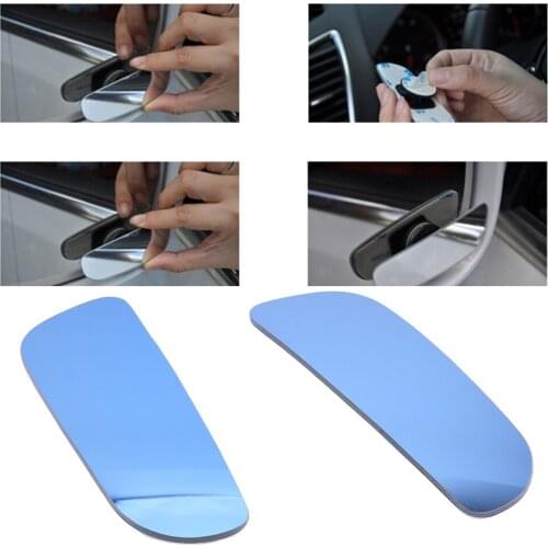 2Pcs 360 Wide Angle Car Rearview Mirror Clear Slim Blind Spot Reversing Glass Convex Rear View Mirror Parking Mirror for SUV Car