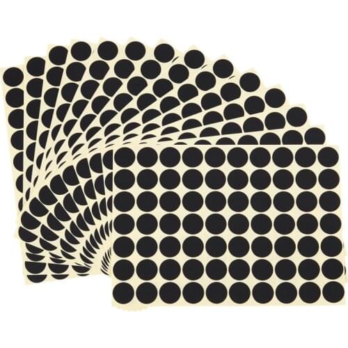 19mm Circles Round Code Stickers Self Adhesive Sticky Labels Black