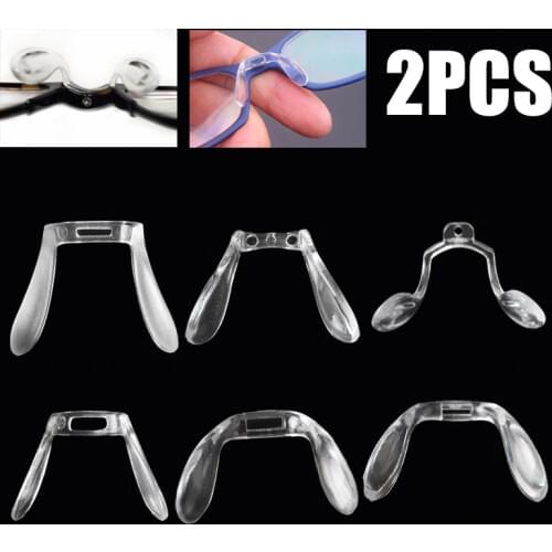 2pcs Silicone Anti-Slip Stick On Nose Pads Eyewear U-shaped Nosepad for Eyeglasses Sunglass Glass Spectacles Accessories