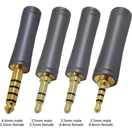 4.4mm Balanced Male to 2.5mm Female Adapter Gold Plated for Sony NW-ZX300A NW-WM1A MP3 Digital Music Player