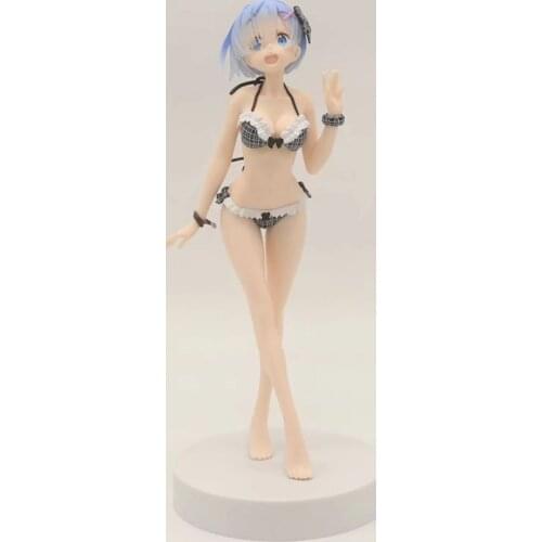 Anime figure 22cm Life in a different world from zero PVC Model swimsuit Subaru Natsuki Emilia Rem Ram Action Figure Toys Doll