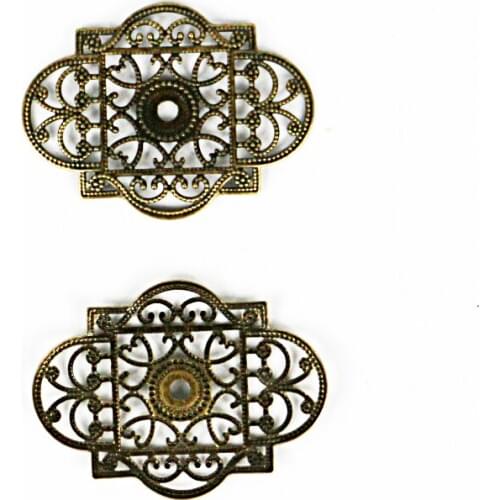 Bronze material home decoration vintage design metalcraft scrapbooking handmade DIY metal embellishment 10pcs/lot 44x33mm