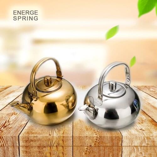 1.0L/1.5L/1.8L Stainless Steel Teapot Thicken Small Tea Kettle With Strainer Silver/Golden Boil Water Pot Mini Hot Jug