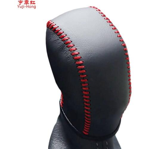 Yuji-Hong Car Gear Covers Case for Peugeot 308 2013 Peugeot 301 408 Manual Gear Shift Genuine Leather Cover