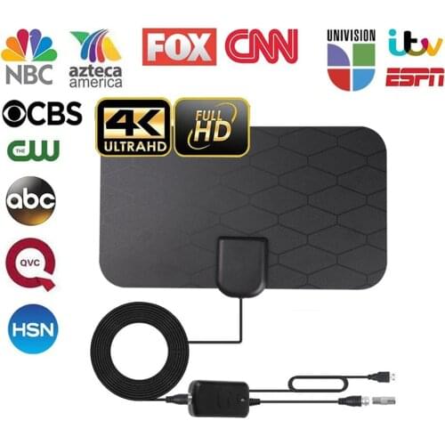 4K Digital HDTV Indoor TV Antenna 80 Mile Range, Active Indoor HD TV with Amplifier Signal Booster RADIUS Surfing