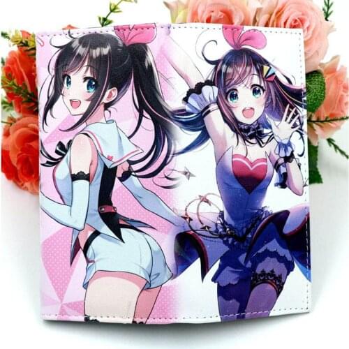 Anime Kizuna AI AI Chan Colorful Printed With Wallet Card Holder Purse with Hasp