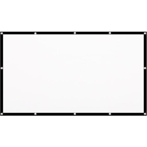 Projection Screen 16:9 60/72/84/100/120/150 Inch Reflective Fabric Projector Screen Curtain HD Home Theater Easy Set Up Portable