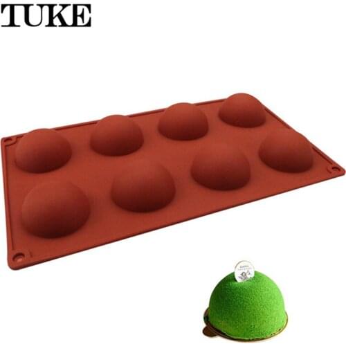 Random Color Cake Mold Brown Half Ball Sphere Silicone Mold For Chocolate Dessert Mould DIY Decorating Cake Tools