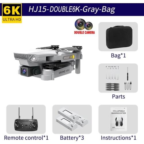 HJ15 Upgrade Remote Control Drone Wifi Connection With 720P/4K/6K HD Cameras High Definition Headless Mode Anti-Interference