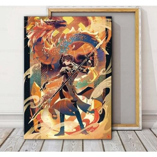Game Poster Genshin Impact Canvas Painting Wall Art Decoration Print Mural for Living Room Sofa Background Home Decor Picture